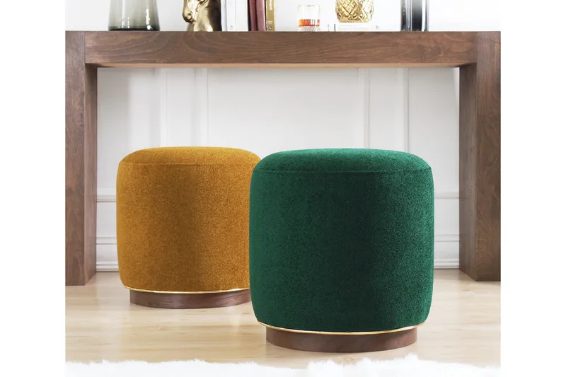 Galena Sittpuff 42 cm - Mörkgrön - Möbler - Fåtölj & stolar - Pall & puff - Sittpuff