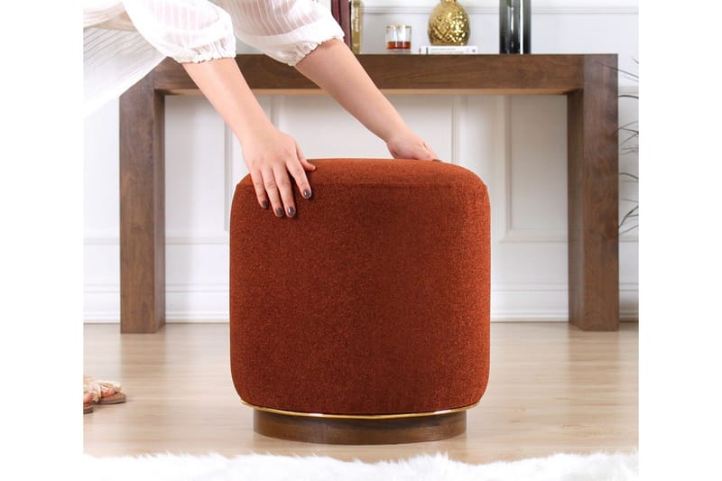 Galena Sittpuff 42 cm - Röd - Möbler - Fåtölj & stolar - Pall & puff - Sittpuff