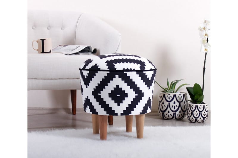 Galesburg Sittpuff 42 cm, Svart