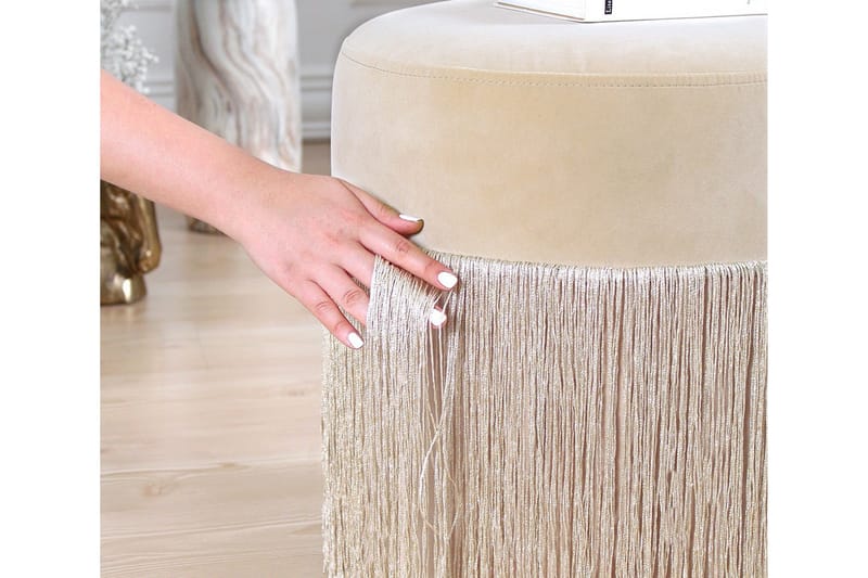 Glassboro Sittpuff 40 cm - Beige - Möbler - Fåtölj & stolar - Pall & puff - Sittpuff