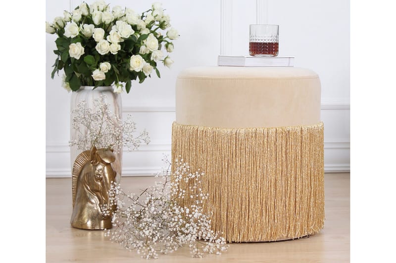 Glassboro Sittpuff 40 cm - Guld - Möbler - Fåtölj & stolar - Pall & puff - Sittpuff