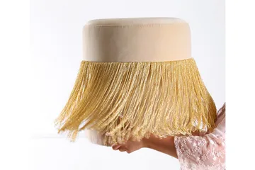 Glassboro Sittpuff 40 cm - Guld - Möbler - Fåtölj & stolar - Pall & puff - Sittpuff