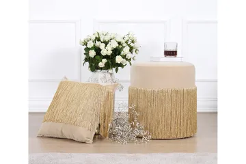 Glassboro Sittpuff 40 cm - Guld - Möbler - Fåtölj & stolar - Pall & puff - Sittpuff