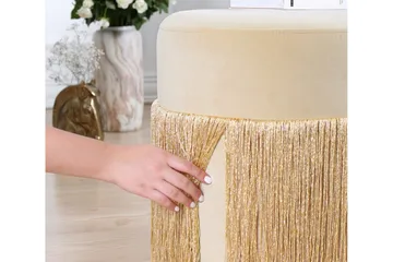 Glassboro Sittpuff 40 cm - Guld - Möbler - Fåtölj & stolar - Pall & puff - Sittpuff