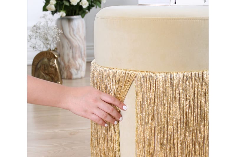 Glassboro Sittpuff 40 cm - Guld - Möbler - Fåtölj & stolar - Pall & puff - Sittpuff