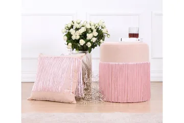 Glassboro Sittpuff 40 cm - Rosa - Möbler - Fåtölj & stolar - Pall & puff - Sittpuff