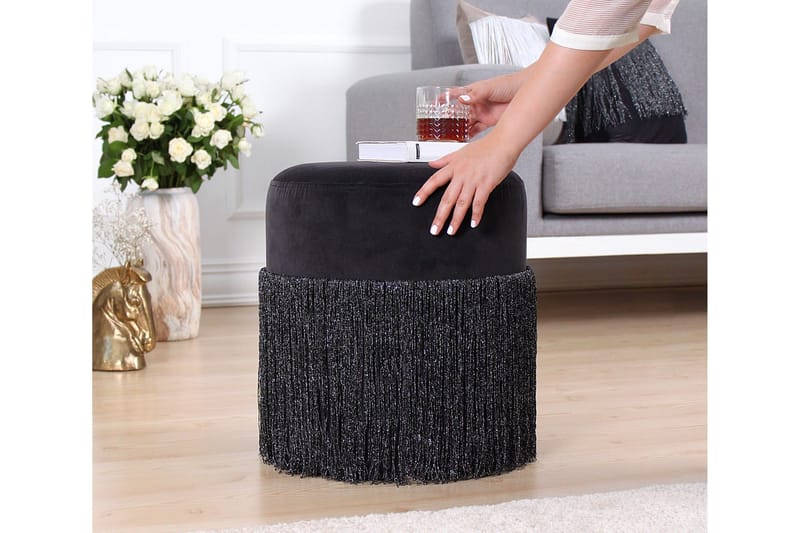 Glassboro Sittpuff 40 cm - Svart - Möbler - Fåtölj & stolar - Pall & puff - Sittpuff