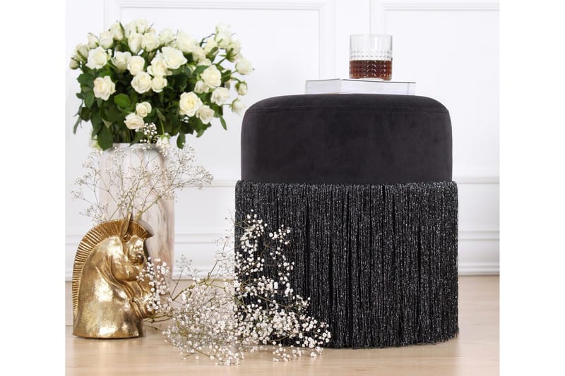 Glassboro Sittpuff 40 cm - Svart - Möbler - Fåtölj & stolar - Pall & puff - Sittpuff