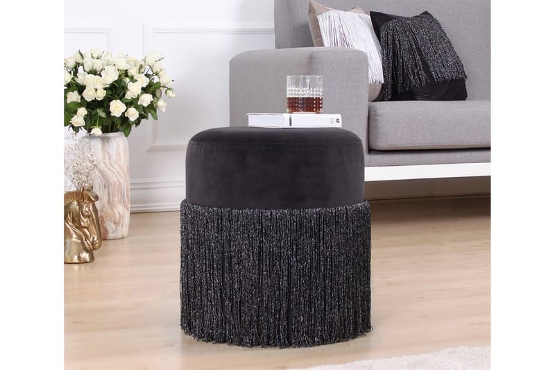 Glassboro Sittpuff 40 cm - Svart - Möbler - Fåtölj & stolar - Pall & puff - Sittpuff