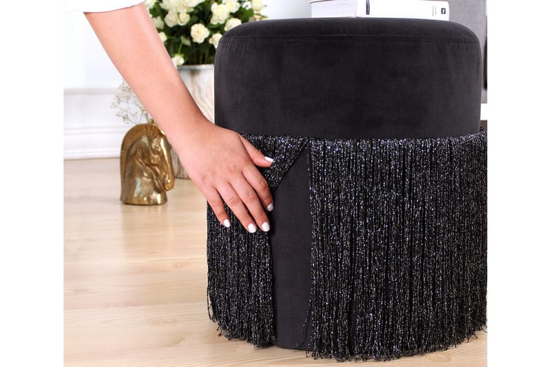 Glassboro Sittpuff 40 cm - Svart - Möbler - Fåtölj & stolar - Pall & puff - Sittpuff