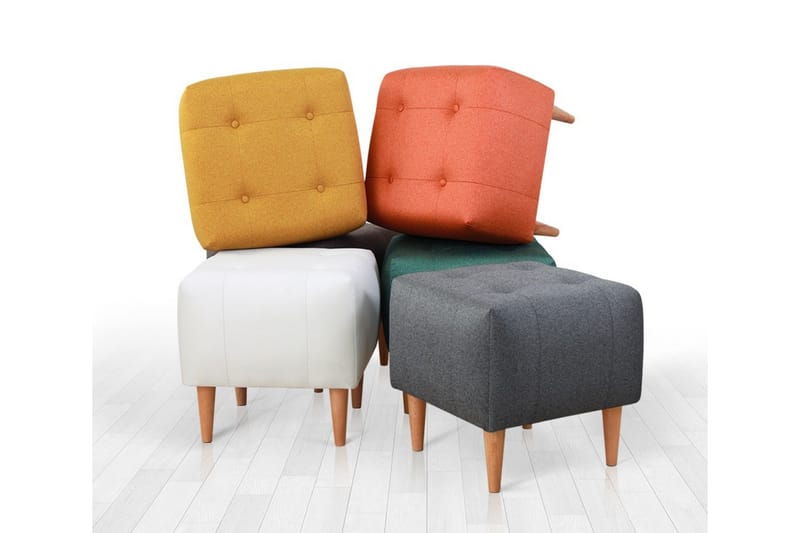 Grants Sittpuff 43 cm - Grå - Möbler - Fåtölj & stolar - Pall & puff - Sittpuff