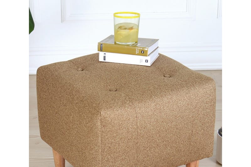 Grants Sittpuff 43 cm - Guld - Möbler - Fåtölj & stolar - Pall & puff - Sittpuff