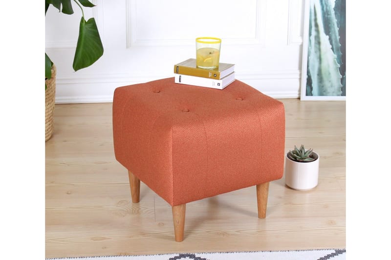 Grants Sittpuff 43 cm - Orange - Möbler - Fåtölj & stolar - Pall & puff - Sittpuff