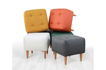 Grants Sittpuff 43 cm - Rosa - Möbler - Fåtölj & stolar - Pall & puff - Sittpuff