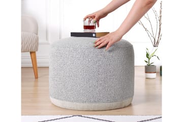 Harrodsburg Sittpuff 51 cm - Ljusgrå - Möbler - Fåtölj & stolar - Pall & puff - Sittpuff