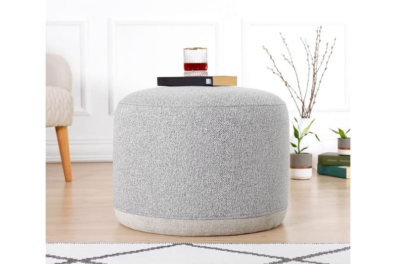 Harrodsburg Sittpuff 51 cm - Ljusgrå - Möbler - Fåtölj & stolar - Pall & puff - Sittpuff