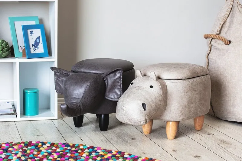 Hippo Sittpuff 32 cm - Grå - Möbler - Fåtölj & stolar - Pall & puff - Sittpuff