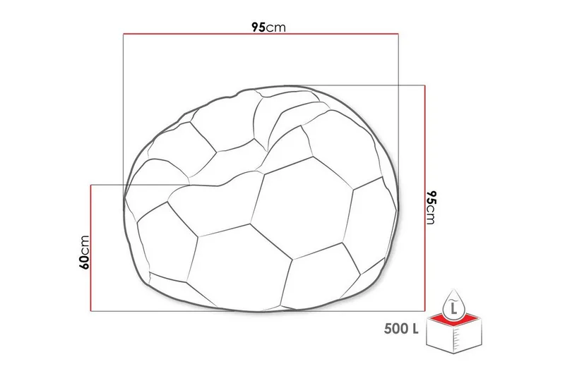 Kintore Sittpuff 95 cm - Vit - Möbler - Fåtölj & stolar - Pall & puff - Sittpuff