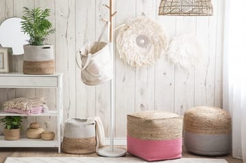 Kirama Sittpuff 44 cm - Beige - Möbler - Fåtölj & stolar - Pall & puff - Sittpuff