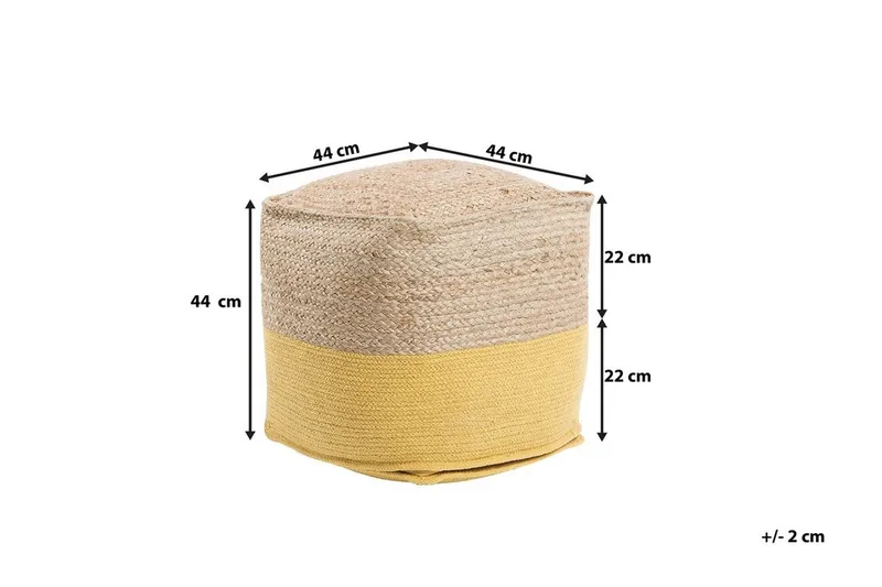 Kirama Sittpuff 44 cm - Beige - Möbler - Fåtölj & stolar - Pall & puff - Sittpuff