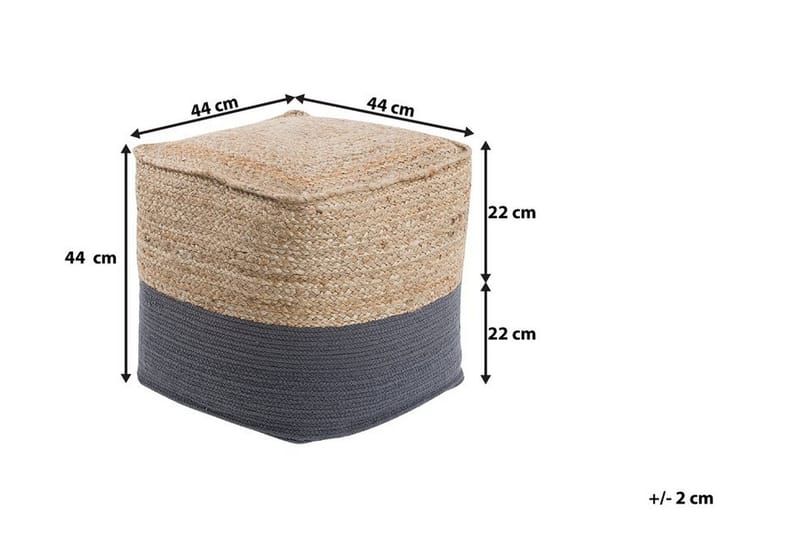 Kirama Sittpuff 44 cm - Beige - Möbler - Fåtölj & stolar - Pall & puff - Sittpuff