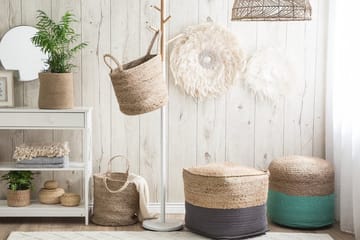 Kirama Sittpuff 44 cm - Beige - Möbler - Fåtölj & stolar - Pall & puff - Sittpuff