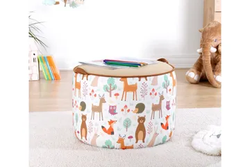 Lachine Barnsittpuff - Beige/Vit - Möbler - Fåtölj & stolar - Pall & puff - Sittpuff