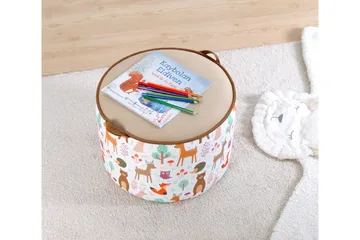 Lachine Barnsittpuff - Beige/Vit - Möbler - Fåtölj & stolar - Pall & puff - Sittpuff