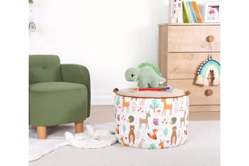 Lachine Barnsittpuff - Beige/Vit - Möbler - Fåtölj & stolar - Pall & puff - Sittpuff