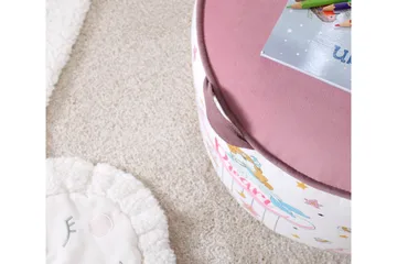 Lachine Barnsittpuff - Rosa/Vit - Möbler - Fåtölj & stolar - Pall & puff - Sittpuff