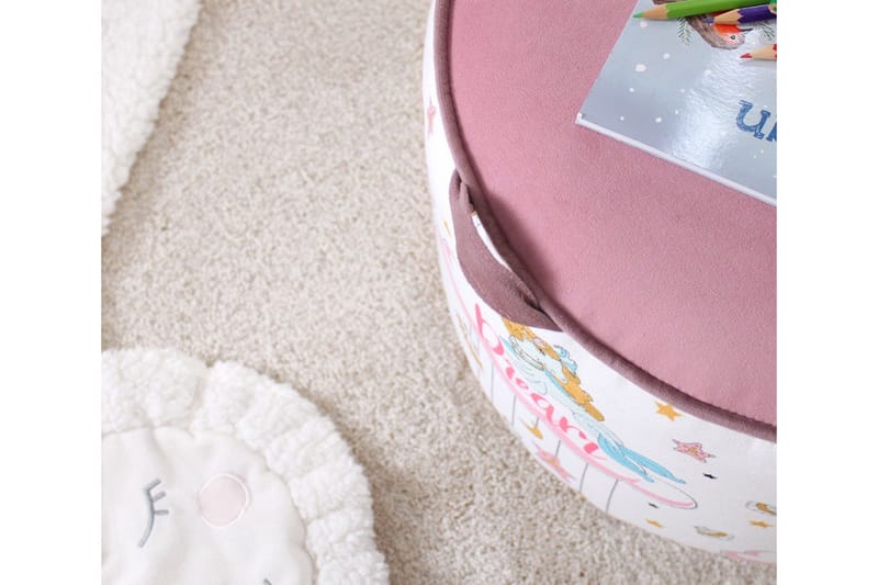 Lachine Barnsittpuff - Rosa/Vit - Möbler - Fåtölj & stolar - Pall & puff - Sittpuff