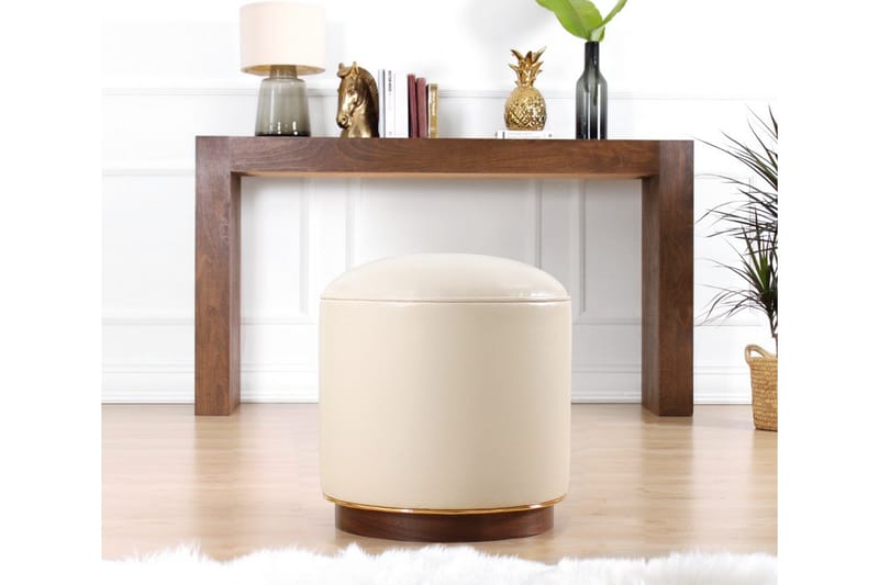 Lackawanna Sittpuff 42 cm - Ljusbeige - Möbler - Fåtölj & stolar - Pall & puff - Sittpuff