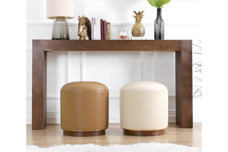 Lackawanna Sittpuff 42 cm - Ljusbeige - Möbler - Fåtölj & stolar - Pall & puff - Sittpuff