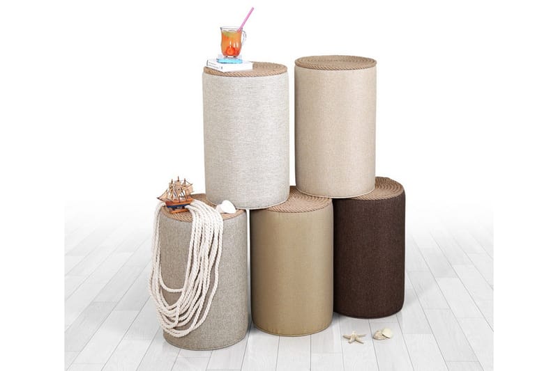 Larada Sittpuff 31 cm - Mörkbeige - Möbler - Fåtölj & stolar - Pall & puff - Sittpuff