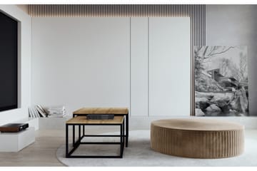 Larana Sittpuff Rund - Beige - Möbler - Fåtölj & stolar - Pall & puff - Sittpuff