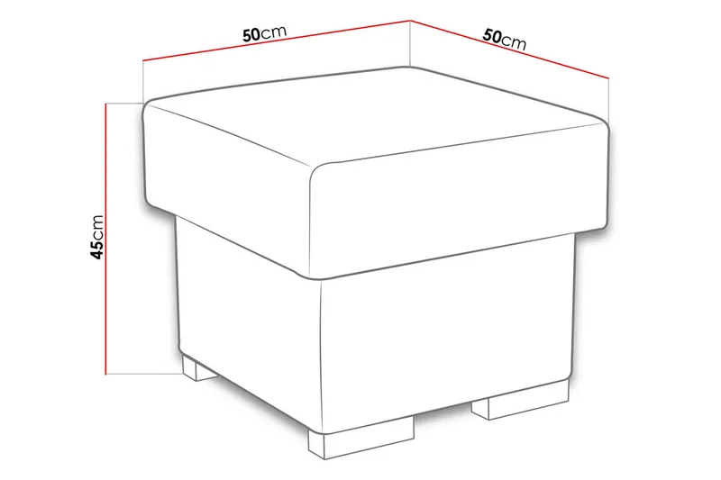 Lavona Fotpall LED-belysning - Grå - Möbler - Fåtölj & stolar - Pall & puff - Sittpuff