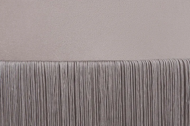 Lefurgy Sittpuff med Fransar Sammet - Beige - Möbler - Fåtölj & stolar - Pall & puff - Sittpuff