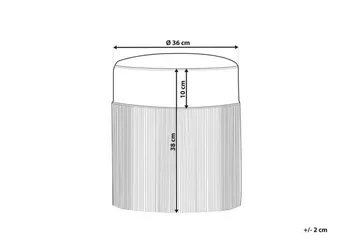 Lefurgy Sittpuff med Fransar Sammet - Beige - Möbler - Fåtölj & stolar - Pall & puff - Sittpuff