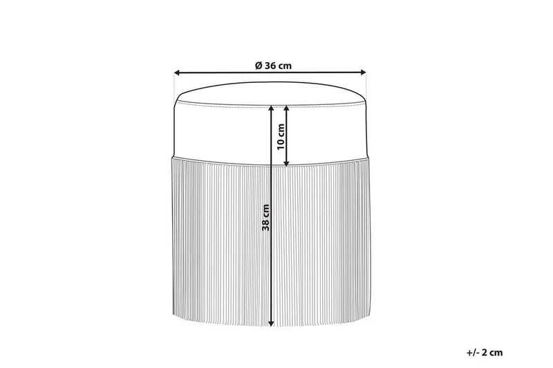 Lefurgy Sittpuff med Fransar Sammet - Beige - Möbler - Fåtölj & stolar - Pall & puff - Sittpuff