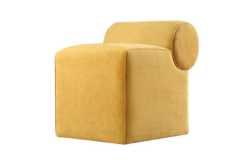 Linburg Sittpuff 45 cm - Gul - Möbler - Fåtölj & stolar - Pall & puff - Sittpuff