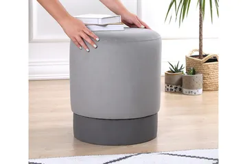 Lockport Sittpuff 38 cm - Grå - Möbler - Fåtölj & stolar - Pall & puff - Sittpuff