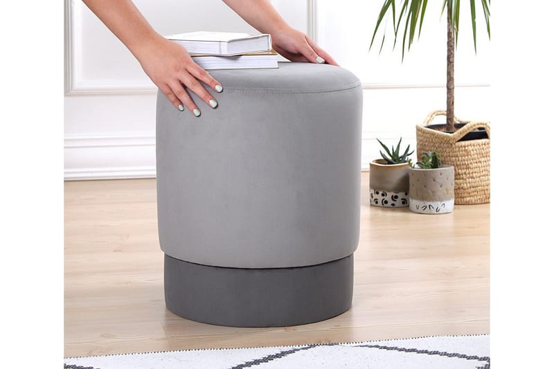 Lockport Sittpuff 38 cm - Grå - Möbler - Fåtölj & stolar - Pall & puff - Sittpuff