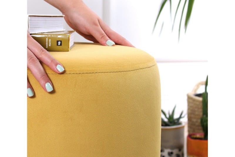 Lockport Sittpuff 38 cm - Gul - Möbler - Fåtölj & stolar - Pall & puff - Sittpuff