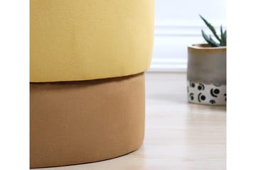 Lockport Sittpuff 38 cm - Gul - Möbler - Fåtölj & stolar - Pall & puff - Sittpuff