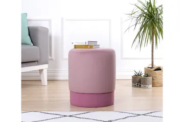 Lockport Sittpuff 38 cm - Rosa - Möbler - Fåtölj & stolar - Pall & puff - Sittpuff