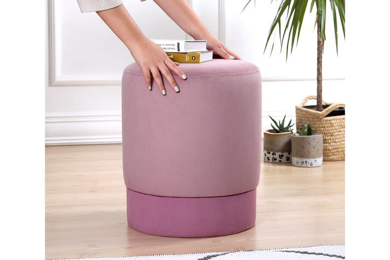 Lockport Sittpuff 38 cm - Rosa - Möbler - Fåtölj & stolar - Pall & puff - Sittpuff