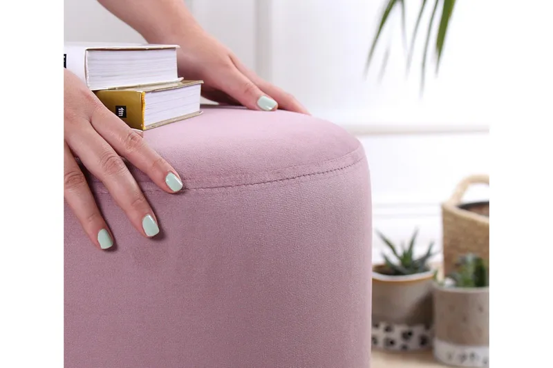 Lockport Sittpuff 38 cm - Rosa - Möbler - Fåtölj & stolar - Pall & puff - Sittpuff