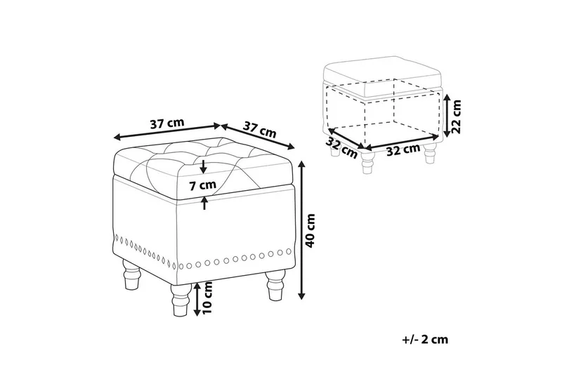 Sittpuff Loretto Blå - Blå - Möbler - Fåtölj & stolar - Pall & puff - Sittpuff