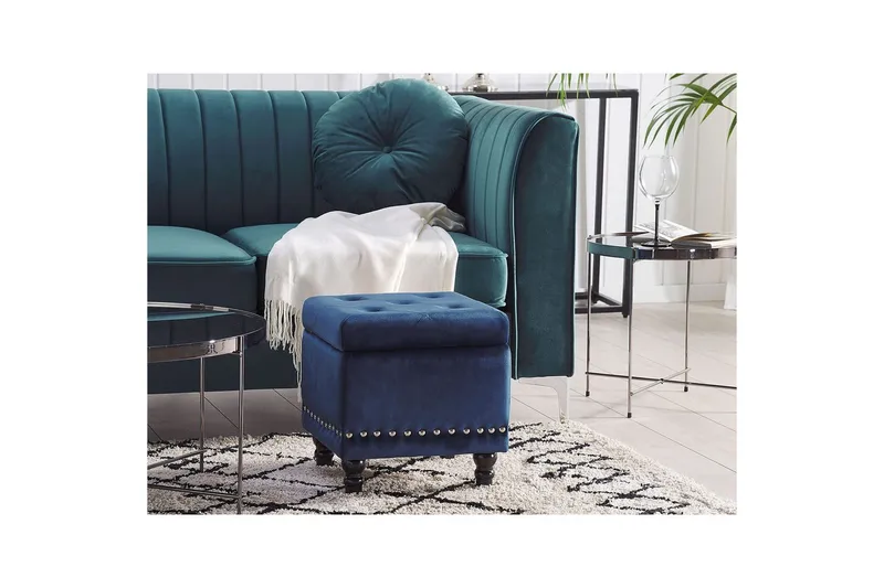 Sittpuff Loretto Blå - Blå - Möbler - Fåtölj & stolar - Pall & puff - Sittpuff