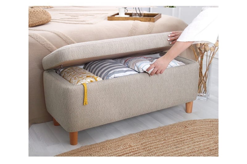 Mansi Sittpuff 100 cm - Beige - Möbler - Fåtölj & stolar - Pall & puff - Sittpuff